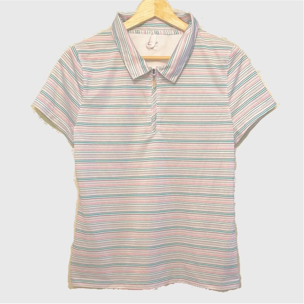 SALE! 3 for $20🌠 Vintage Champion striped short sleeve polo t-shirt